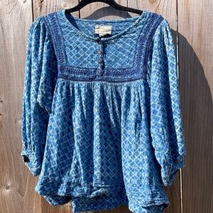 Denim & Supply Ralph Lauren Boho Smock Shirt Top